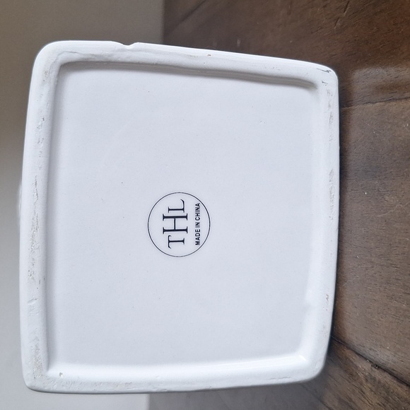 THL French Country White Ceramic Tea Canister - Picture 7 of 11